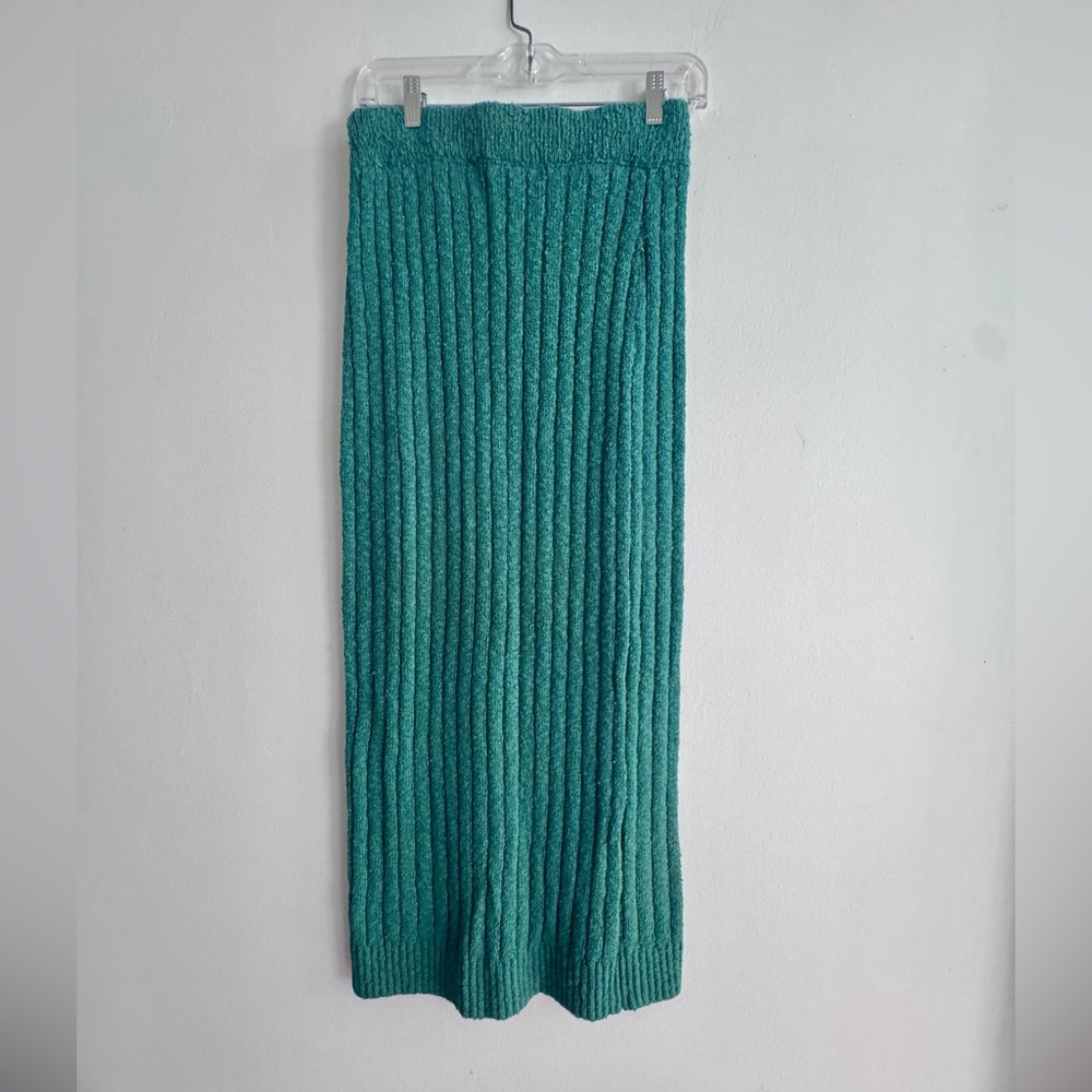 Free People Kelly Green Ribbed Sweater Maxi Skirt - Picture 4 of 8